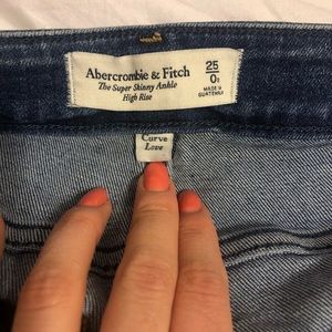 Abercrombie curve love the super skinny ankle high rise jean